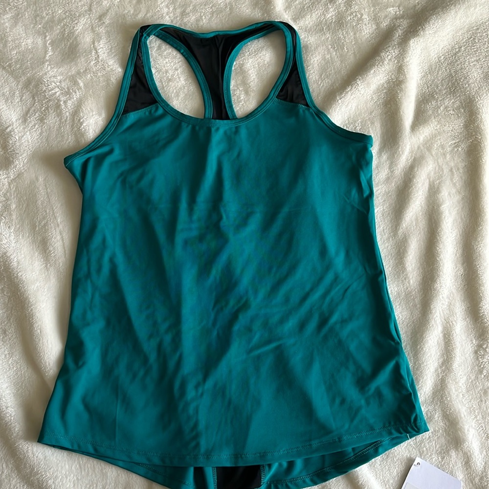 Teal Fabletics racer back tank